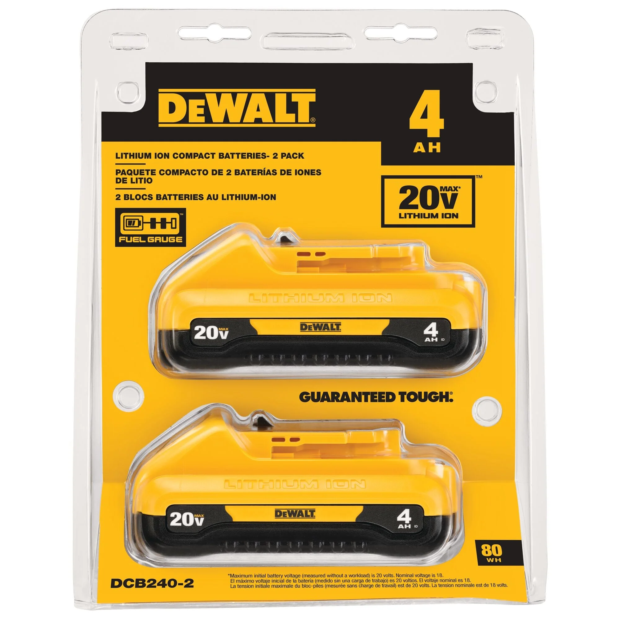 Dewalt 20V Max* Compact 4 Ah Battery - Image 2