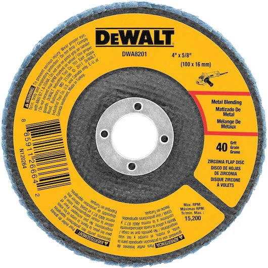 DeWalt 4-1/2" x 7/8" Zirconia T29 Flap Disc (40 Grit)