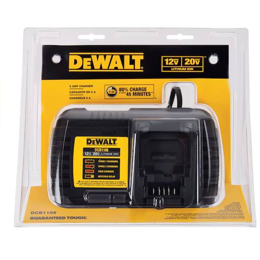 Dewalt DCB1106 12V MAX*/20V MAX*/FLEXVOLT® 6 Amp Fast Charger - Image 3