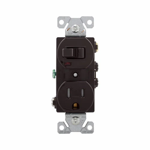 Eaton Cooper Wiring Commercial Grade Combination Switch 15A, 120V Brown
