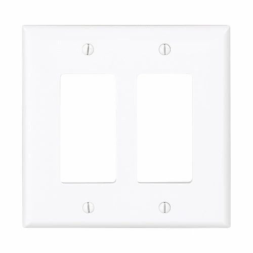 Eaton Cooper Wiring Decorator / GFCI Wallplate, White 2 Gang