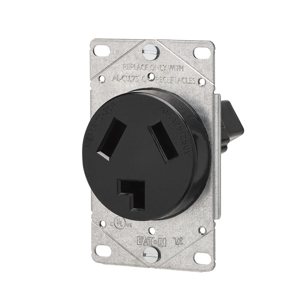 Eaton Cooper Wiring Devices AH38BK-F Eaton Power Device Receptacle Single Flush - Image 2