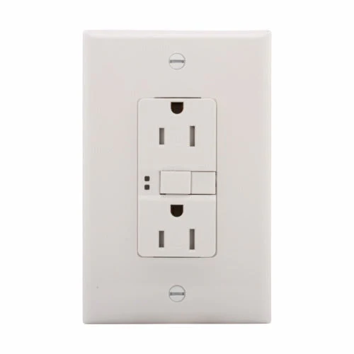 Eaton Cooper Wiring GFCI Receptacle, 15A 125V Light Almond