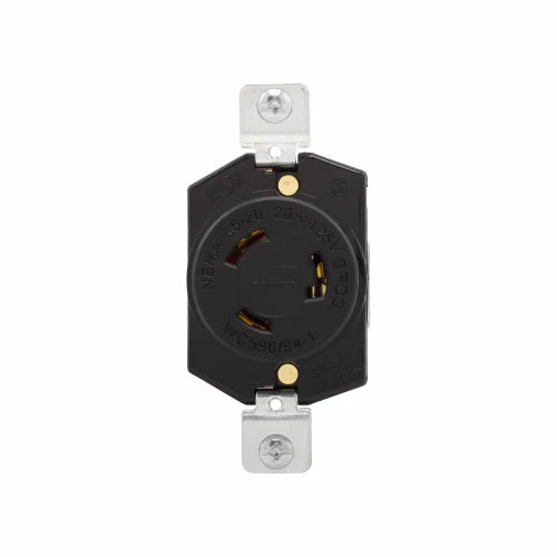 Eaton Cooper Wiring Safety Grip Locking Receptacle 20A, 125V Black