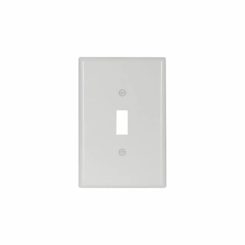 Eaton Cooper Wiring Toggle Wallplate, White 1 Gang