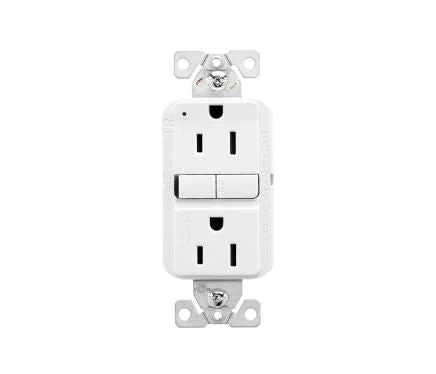 Eaton Tamper-Resistant Self-Test GFCI 15A 125V White Slim Design