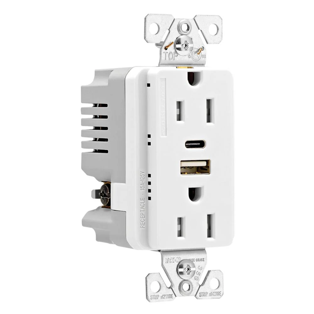 Eaton Charger Tamper Resistant Decorator Receptacle - Image 3