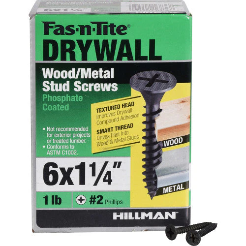 Fas-N-Tite Smart Thread Drywall Screws #6 X 1-1/4" - 1lb Box