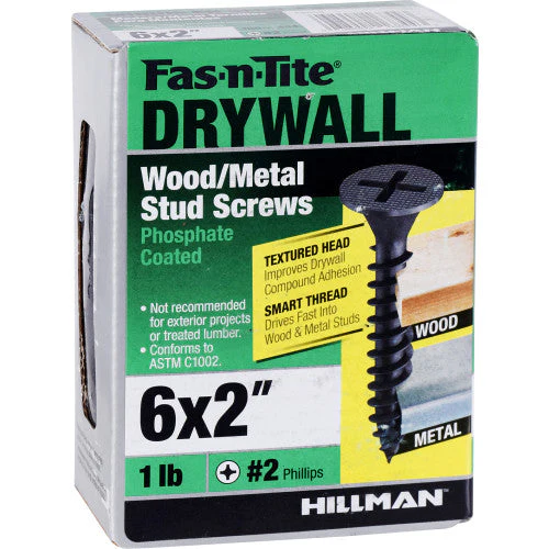 Fas-N-Tite Smart Thread Drywall Screws #6 X 2" - 1lb Box
