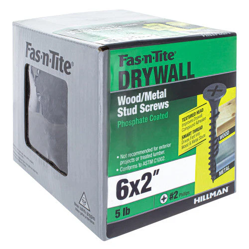 Fas-N-Tite Smart Thread Drywall Screws #6 X 2" - 5lb Box