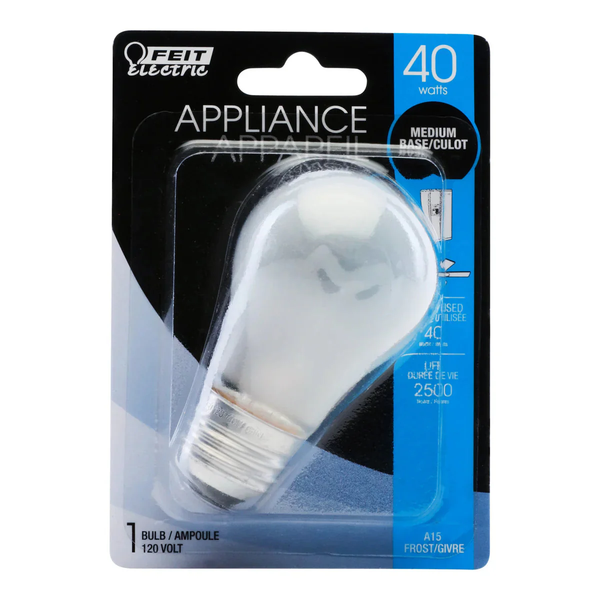 Feit Electric 40W Soft White A15 Dimmable Incandescent Light Bulb (BP40A15/CAN) - Image 2