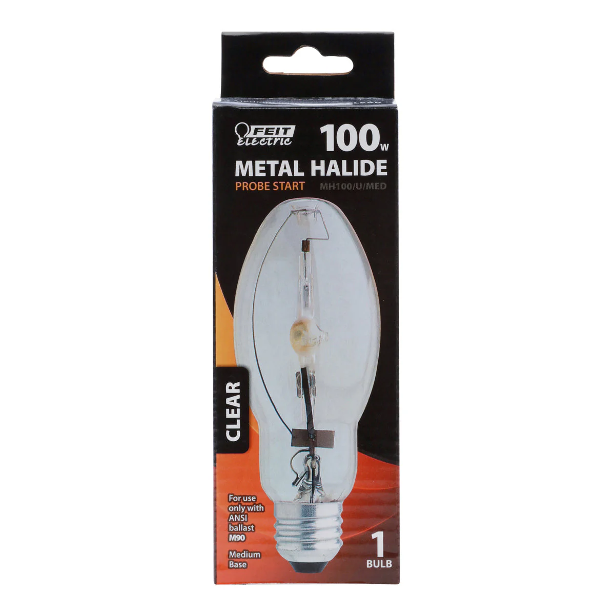Feit Electric 100W Cool White (4000K) ED17 Shape E26 Medium Base Clear Metal Halide High Intensity Discharge HID Light Bulb - Image 2