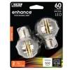 Feit Electric 60W Replacement G16 1/2 Medium Base Soft White Dimmable Enhance Glass Filament Globe LED - Image 2