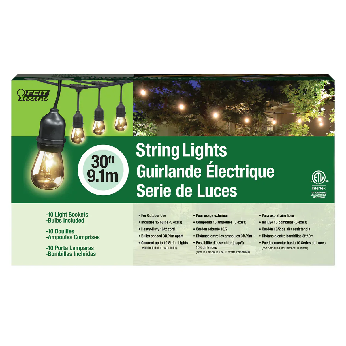 Feit Electric Incandescent String Lights - Image 2