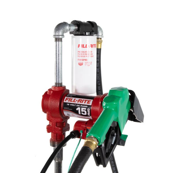 Fill Rite 12V DC 15 GPM Fuel Transfer Pump with Nozzle and Particulate Filter Kit - Image 2