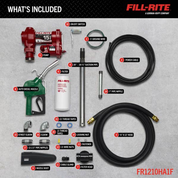 Fill Rite 12V DC 15 GPM Fuel Transfer Pump with Nozzle and Particulate Filter Kit - Image 3
