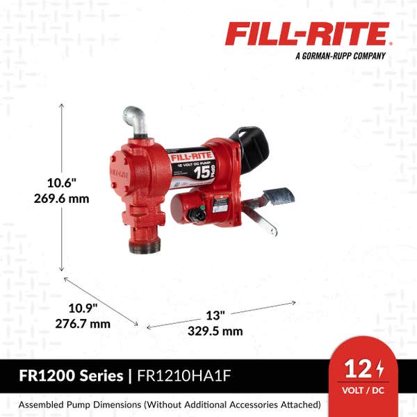 Fill Rite 12V DC 15 GPM Fuel Transfer Pump with Nozzle and Particulate Filter Kit - Image 4
