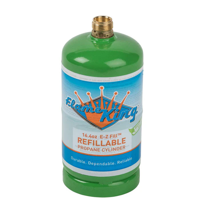 Flame King Eco Friendly Sustainable 1lb Empty Refillable Propane Tank LP Cylinder