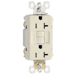 GFCI Outlet, Heavy Duty, 20A, Almond