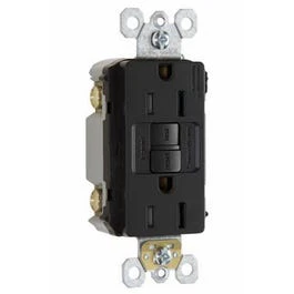 GFCI Receptacle, 15A, Black