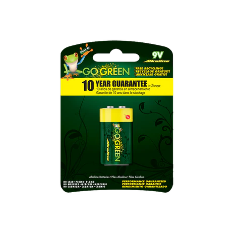 GoGreen Power® Alkaline Batteries 9V
