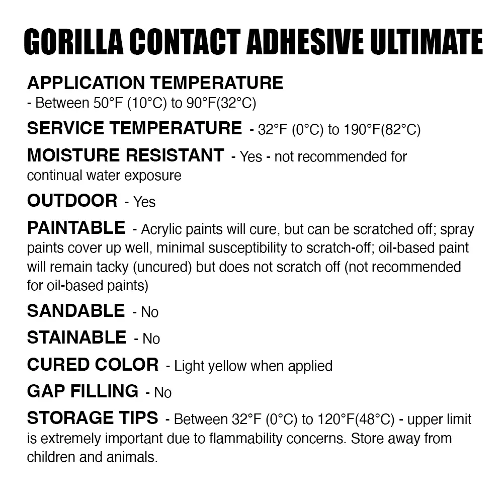 Gorilla Contact Adhesive Ultimate - Image 2