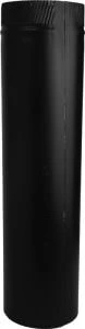 Gray Metal 6" x 48" Black 24-Gauge Single Wall Snap-Lock Stove Pipe
