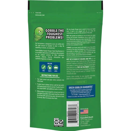 Green Gobbler Powder Plunger Toilet Clog Remover - Image 2