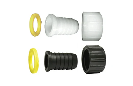 Green Leaf 3 Piece Barb Assembly Swivel Nut Female GHT x Hose Barb w/ W406 washer