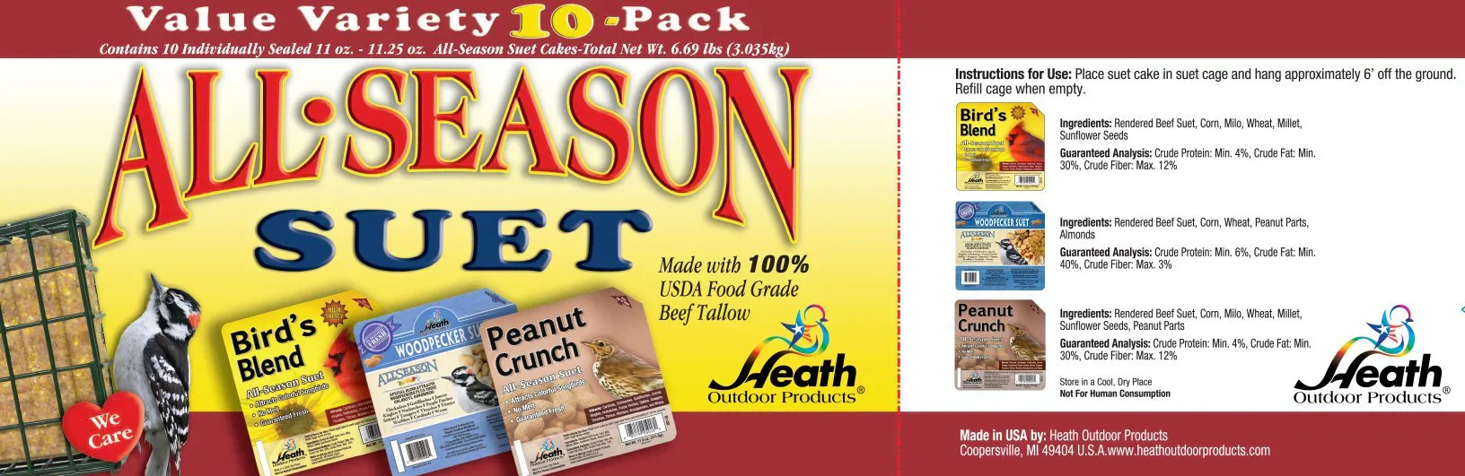 Heath SCS-2 10 Suet Cakes Variety Pack - Image 2