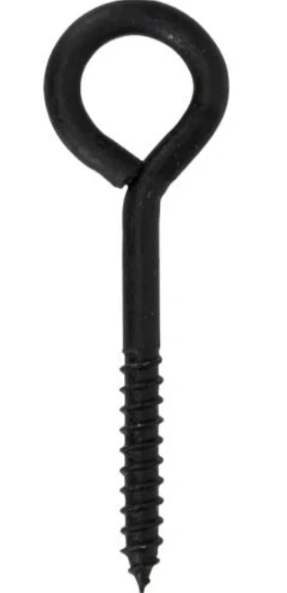 Hillman Durasteel Eye Lag Bolt Black Flagged (1/4" x 3") 50 lbs