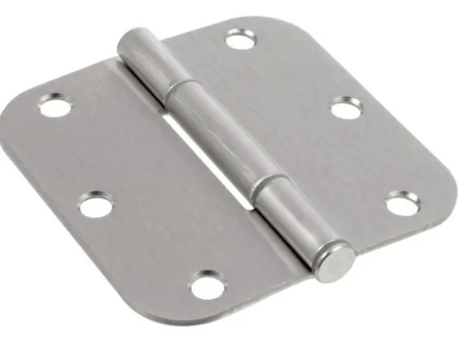 Hillman Group Hardware Essentials 3.5" Residential Door Hinge 5/8" Round Corner - 3 pc