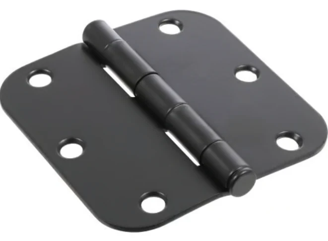 Hillman Group Hardware Essentials 5/8" Round Corner Door Hinge Oil Rubbed Bronze (3-1/2") 3 Pa