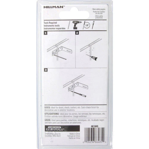Hillman Group Hardware Essentials Fixed Staple Safety Hasp Black - Image 2