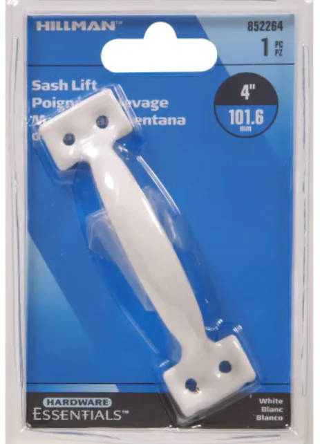 Hillman Group Hardware Essentials Sash Lift Bar Type White (4")