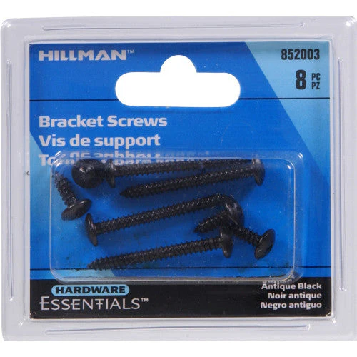 Hillman Group Hardware Essentials Shelf Bracket Screw Antique Black - Image 2