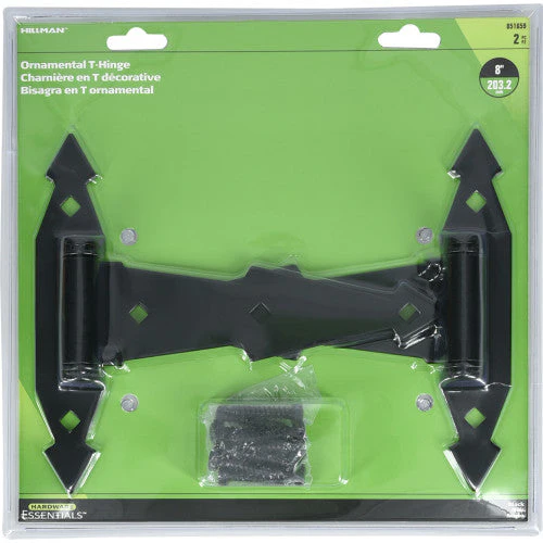 Hillman Hardware Essentials Ornamental T-Hinge Black - Image 3