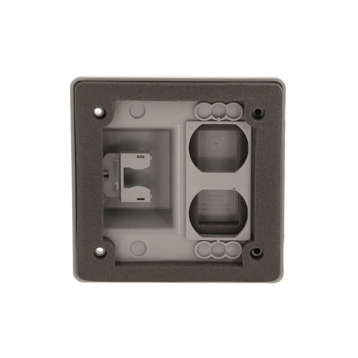Hubbell 2-Gang Weatherproof Cover, Plastic, Toggle/GFCI, Gray - Image 5
