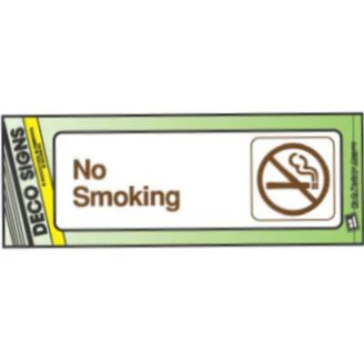 HyKo No Smoking Sign 3" X 9" - Plastic