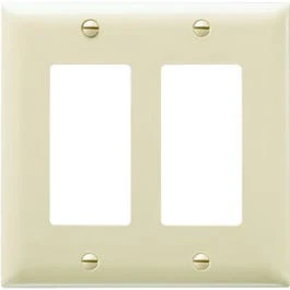 Ivory 2 Decorator Openings Nylon Wall Plate