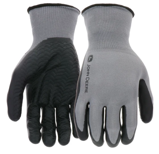 John Deere Mens Foam Nitrile Textured Gloves