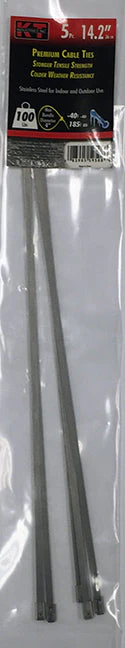 K-T Industries 14.2" Stainless Steel, Narrow, 5/Pk