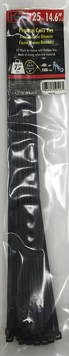 K-T Industries 14.6" Standard Duty, Uv Black, 25/Pk