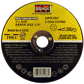 K-T Industries 3" X 3/8" X .040" Quick Cut