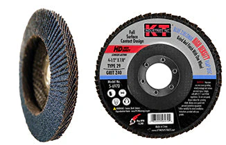 K-T Industries 4.5" X 7/8" X 40g T29 Hd Bz Flap Disc