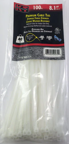 K-T Industries 8.1" Light Duty, Natural, 100/Pk