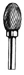 K-T Industries Solid Carbide Burs SG-1 1/4" Tree Pointed Nose 1/4" Shank