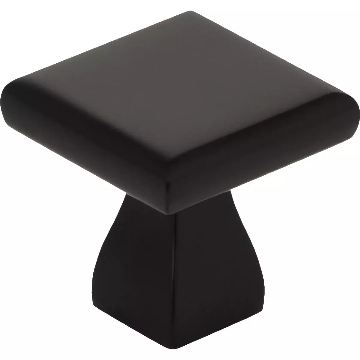 Kasaware 1 In. Diameter Matte Black Flared Foot Square Knob