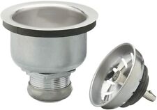 Keeney Kitchen Basket Strainer "Power Ball Lock" For 3 1/2" Diameter Opening. Stainless Steel Deep Cup With Locking Shell