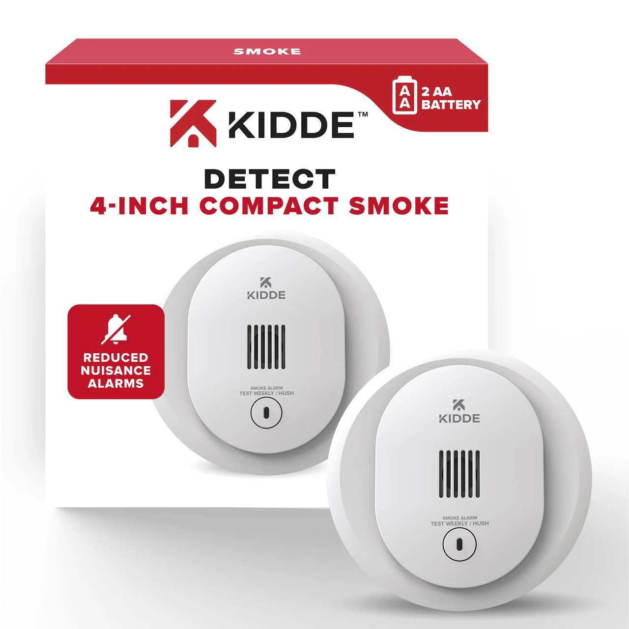 Kidde DETECT Smoke Alarm AA Battery Powered - Image 2